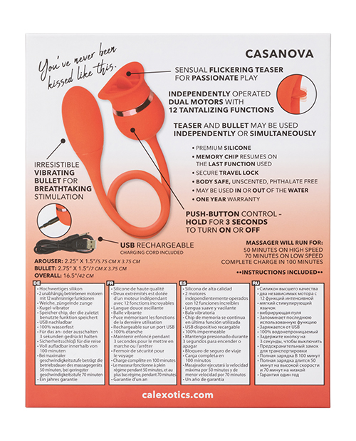 CalExotics French Kiss Casanova Clitoral Stimulator - Red