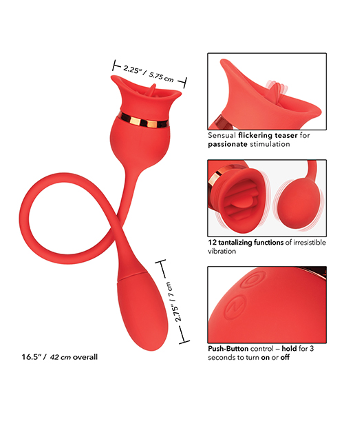 CalExotics French Kiss Casanova Clitoral Stimulator - Red