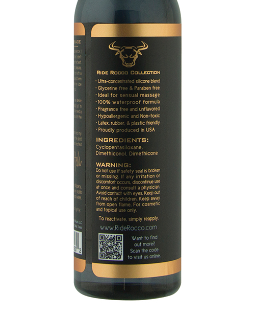 Sliquid Ride Rocco Silicone Personal Lubricant 4 Oz