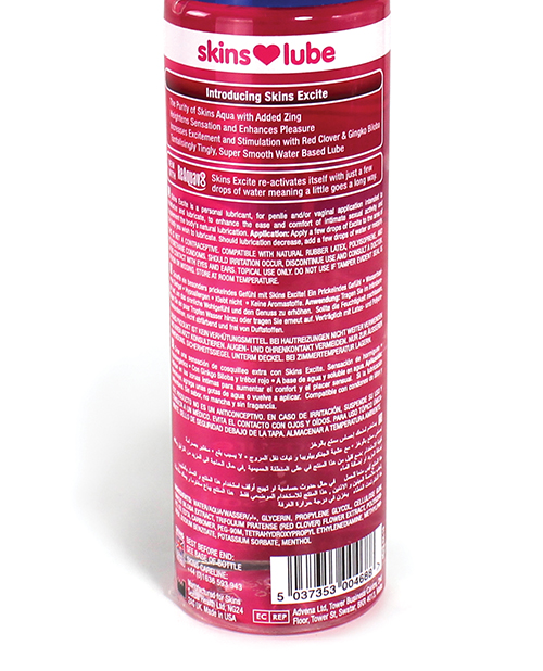 Creative Conceptions Skins Excite Water Based Personal Lubricant - 4.4 Oz
