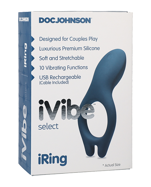 Doc Johnson IVibe Select Iring Vibrator - Marine Blue