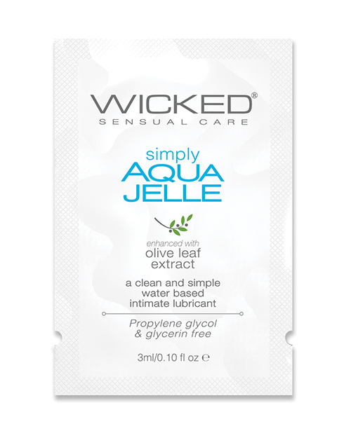 Wicked Sensual Care Collection Simply Aqua Jelle Waterbased Personal Lubricant - .1 Oz