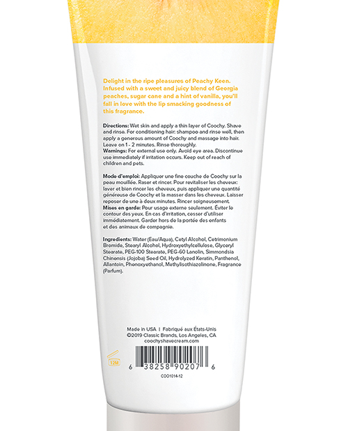 Coochy Rash Free Intimate Area Shave Cream - 12.5 Oz Peachy Keen