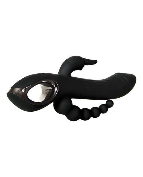 Evolved Trifecta Triple Stim Rechargeable Rabbit Vibrator - Black