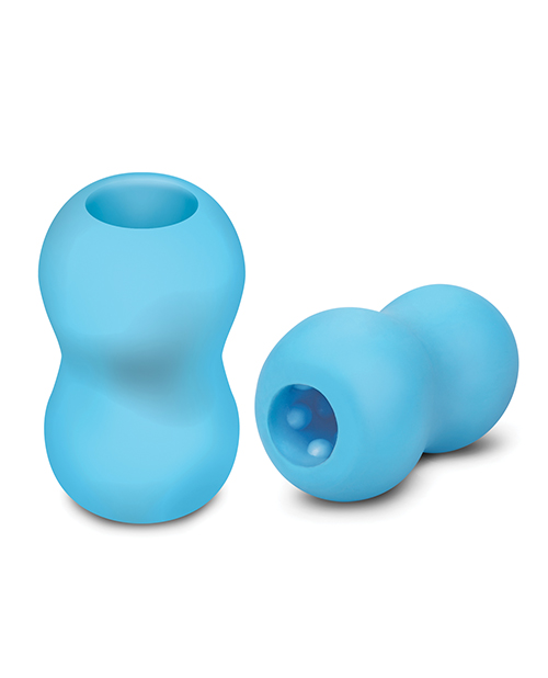 Zolo Mini Double Bubble Stroker Masturbator - Blue