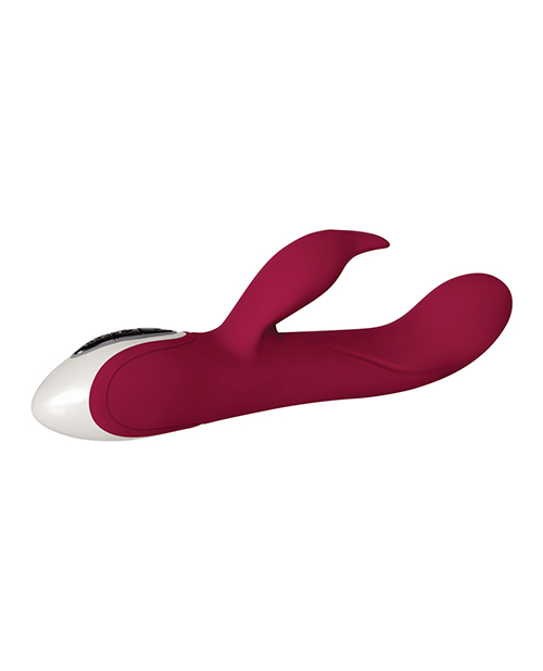 Evolved Inflatable Bunny Dual Stim Rechargeable Rabbit Vibrator - Burgundy