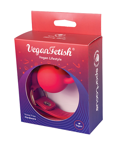 Spartacus Fetish Silicone Ball Gag With Red Pu Straps - 46 Mm Red