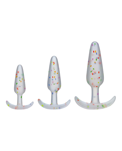 Doc Johnson Mood Pride Anal Trainer Butt Plug Kit - Multi Colored Set Of 3