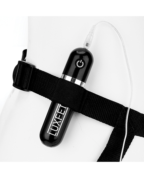 Lux Fetish 6.5" Realistic Vibrating Dildo With Strap On Dildo Harness Set