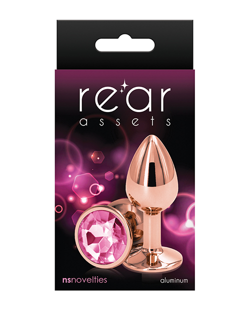 NS Novelties Rear Assets Rose Gold Small Butt Plug - Pink
