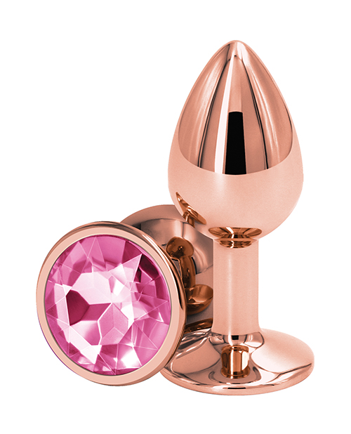 NS Novelties Rear Assets Rose Gold Small Butt Plug - Pink