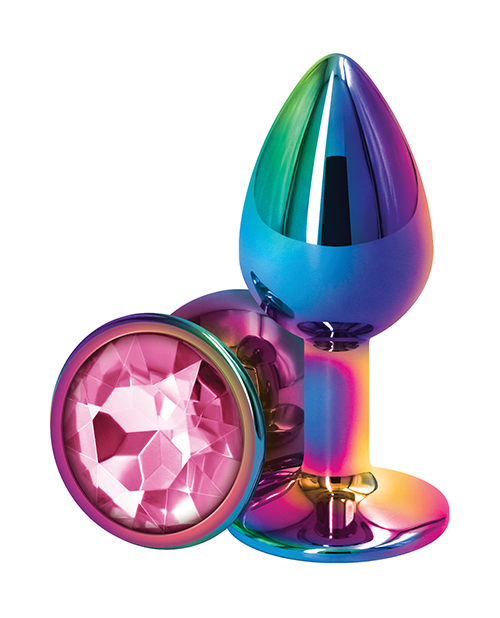 NS Novelties Rear Assets Mulitcolor Small Butt Plug - Pink