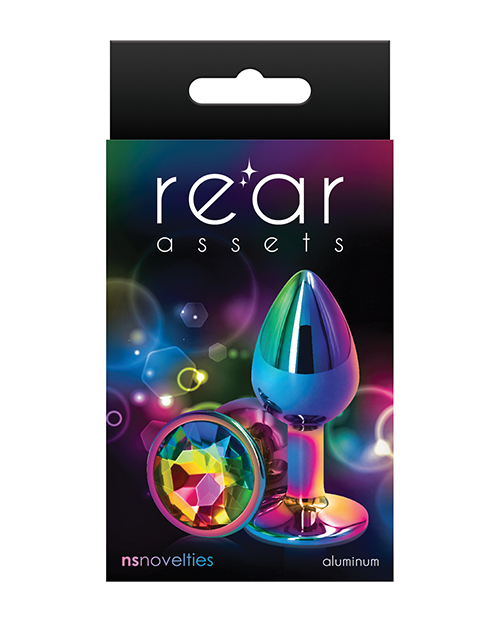 NS Novelties Rear Assets Mulitcolor Small Butt Plug - Rainbow