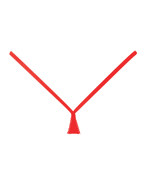 Allure Adore Between The Cheats Wetlook Panty Red O/S