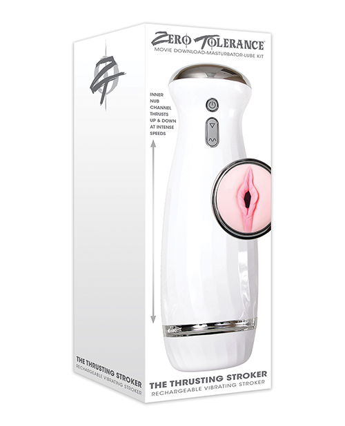 Zero Tolerance The Thrusting Masturbator Stroker Rechargeable - White