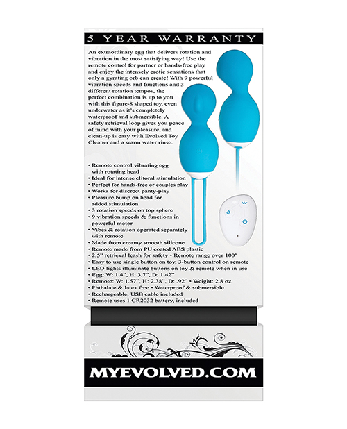 Evolved Twistin The Night Away Kegel Balls Rechargeable - Blue