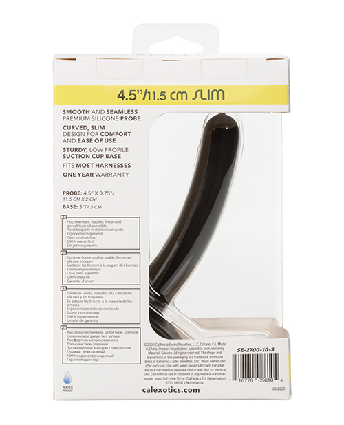 CalExotics Boundless 4.5" Slim Strap On Dildo - Black