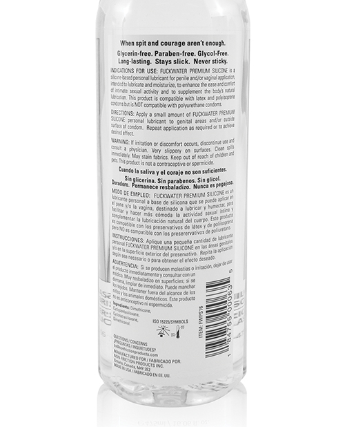 F*ck Water Silicone Personal Lubricant - 16 Oz