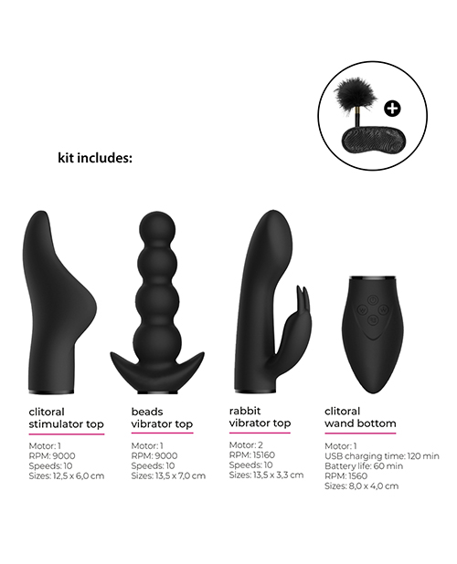Shots Switch Pleasure Kit Number 6 Vibrator - Black