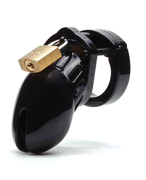 Cb - 6000 2 1/2" Cock Cage & Lock Set - Black