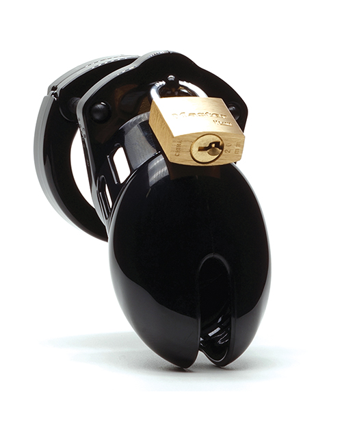 Cb - 6000 2 1/2" Cock Cage & Lock Set - Black