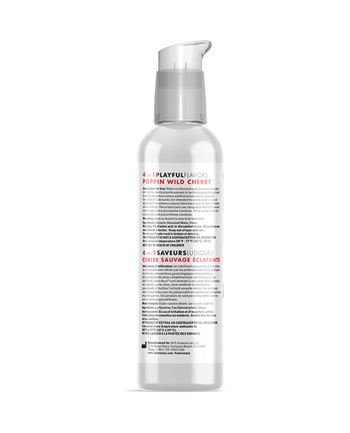 Swiss Navy 4 In 1 Flavors Poppin Wild Cherry Personal Lubricant - 4 Oz