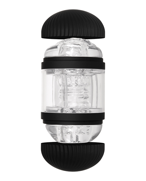 Zero Tolerance Double Decker Masturbator Stroker - Black/Clear