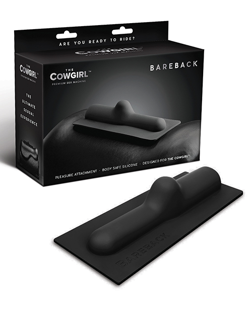 The Cowgirl Premium Sex Machine Bareback Silicone Attachment - Black