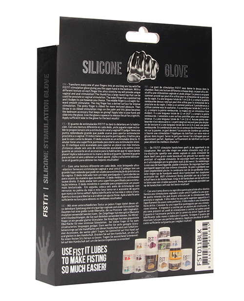 Shots FistIt Silicone Stimulation Fisting Glove Vibrator - Black