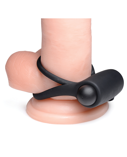 XR Bang! Vibrating Cock Ring & Bullet With Remote Control - Black