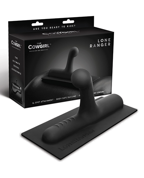 The Cowgirl Premium Sex Machine Lone Ranger Silicone Attachment - Black