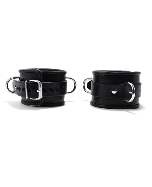 665 Fetish Padded Locking Wrist Restraint - Black