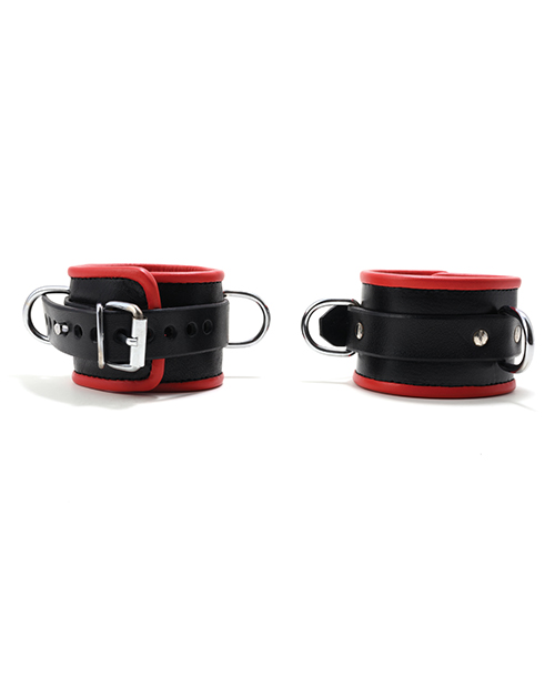 665 Fetish Padded Locking Ankle Restraint - Red