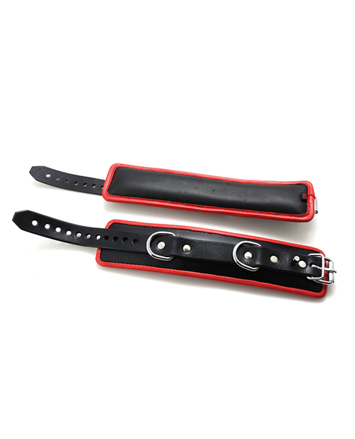 665 Fetish Padded Locking Ankle Restraint - Red