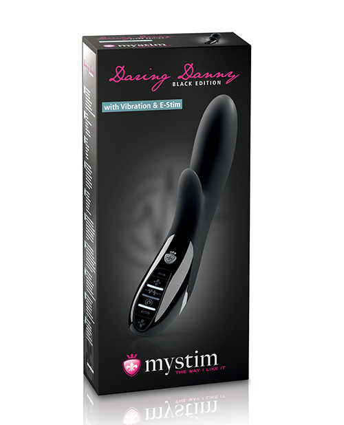 Mystim Electro Stimulation Daring Danny Electro Stim Rabbit Vibrator - Black