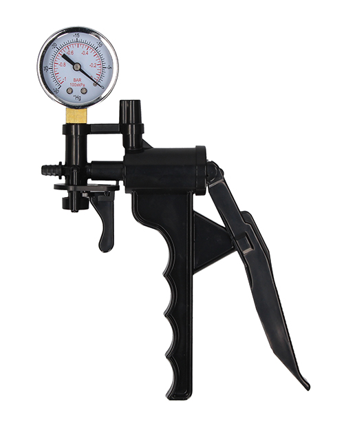 Shots Pumped Elite Beginner Penis Pump With PSI Gauge - Black