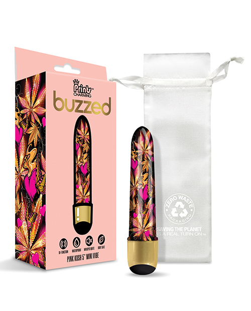 Global Novelties Buzzed 5" Mini Vibrator - Pink Kush