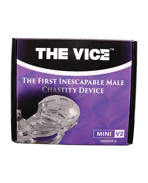 Locked In Lust The Vice Fetish Mini V2 Cock Cage - Clear