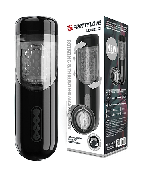 Pretty Love Lorelei Rotating & Thrusting Masturbator Stroker - Black
