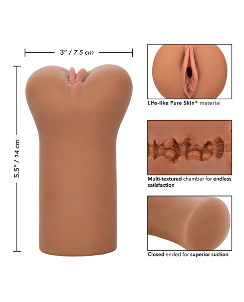 CalExotics Boundless Pussy Masturbator Stroker - Brown