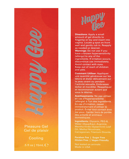 Jelique Happy Gee G-Spot Arousal Gel- 5 Oz