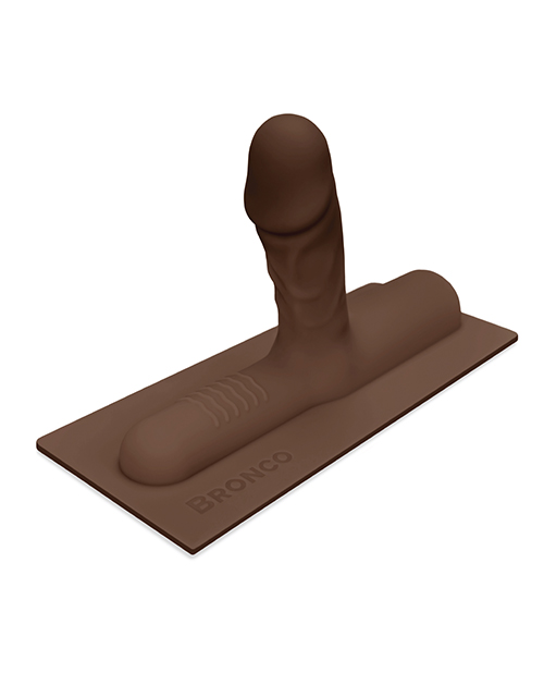 The Cowgirl Premium Sex Machine Bronco Silicone Attachment - Chocolate