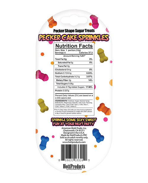 Hott Products Pecker Cake Sprinkles Party Candy