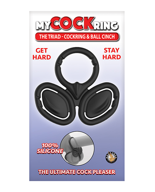 Nasstoys My CockRing The Triad Cock Ring & Ball Cinch - Black