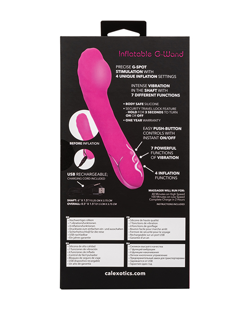 CalExotics Insatiable G Inflatable G-Spot Wand Vibrator - Pink
