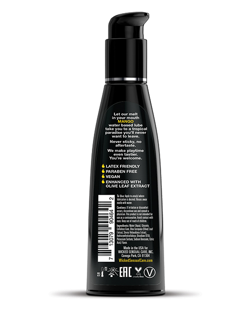 Wicked Sensual Care Water Based Personal Lubricant - 4 Oz Mango