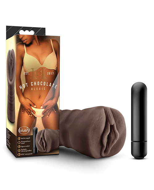 Blush Hot Chocolate Vibrating Masturbator Stroker Alexis - Chocolate