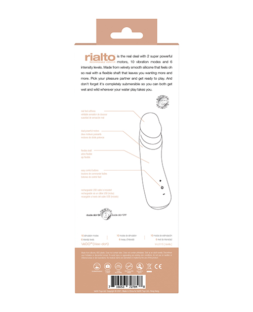 VeDO Rialto Rechargeable Vibrator - Vanilla