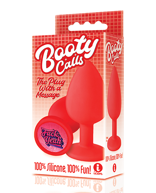 Icon Brands The 9's Booty Calls Fuck Yeah Butt Plug - Red