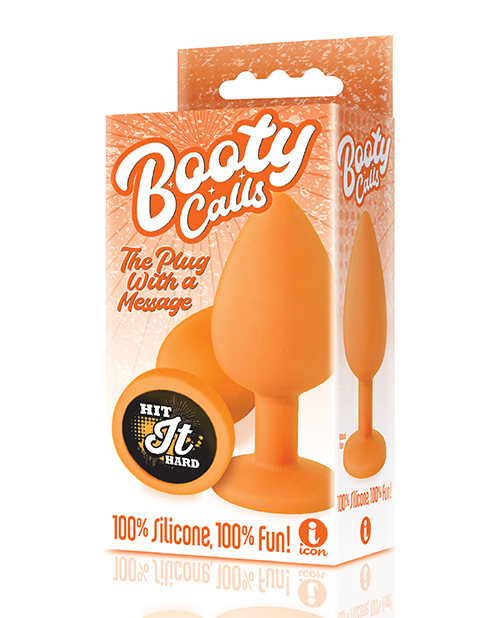 Icon Brands The 9's Booty Calls Hit It Hard Butt Plug - Orange